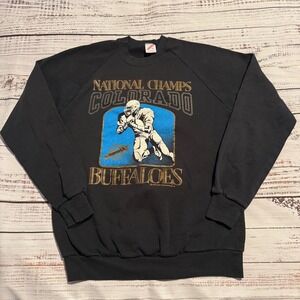 Vintage CU Boulder Colorado Buffalos 91 National Championship‎ Sweater Men's S